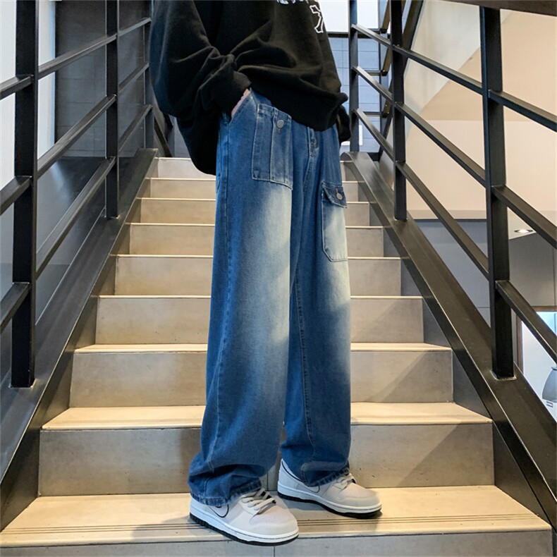 港风潮男工装仔裤嘻哈ins潮高街潮流痞帅长裤N0874-P48,男装牛仔裤,星座308B-1