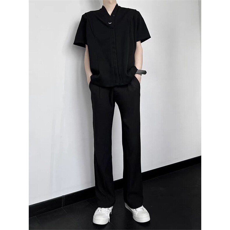 大货~春季褶皱垂感显瘦西装休闲长裤男K315-P45（主推差价大）,男装休闲裤,星座1004-3