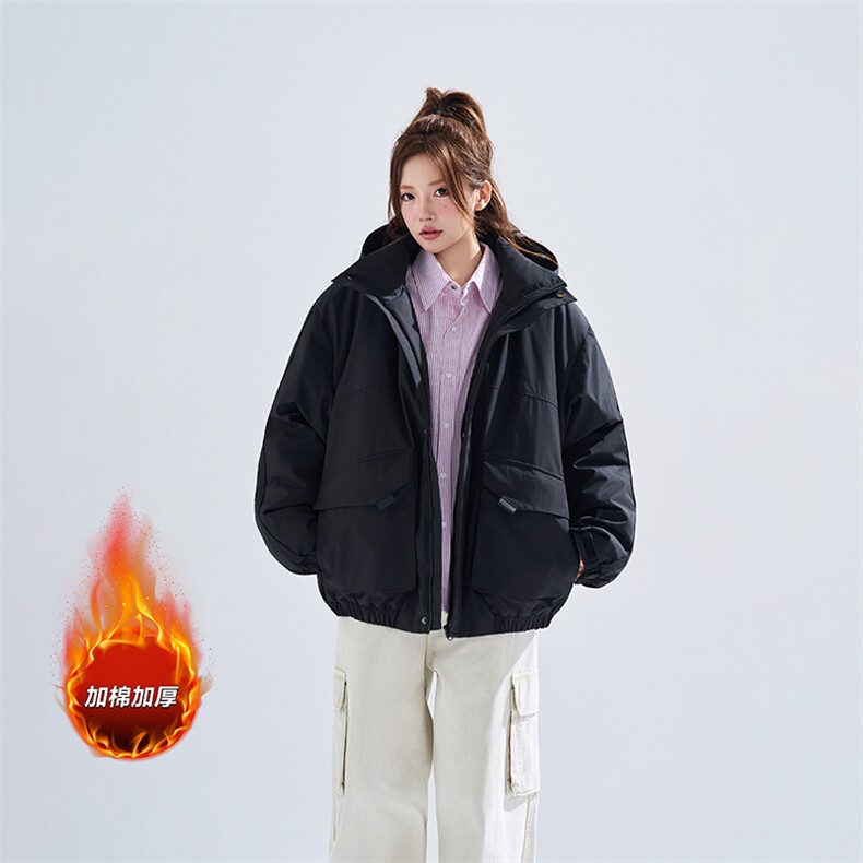 无影墙休闲连帽外套男女冬季加棉加厚美式机能工装棉服-A2356P95,男装棉衣,电商B241