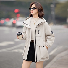 独特漂亮紫色加绒加厚派克服女2025冬季休闲宽松收腰显瘦棉服外套，女装短外套，E百度