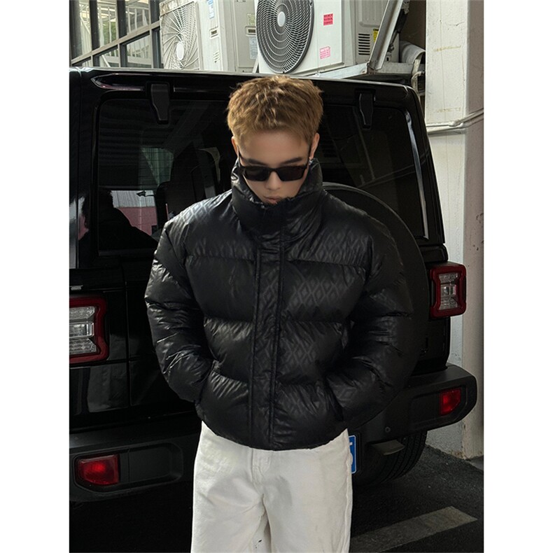 B29/P138控178美式男款棉衣设计感冬季痞帅立领加厚袄子外套男首1图片