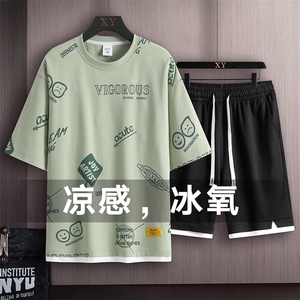 夏季运动套装木板挂拍休闲百搭时尚短套装CK2410+TC3156-P54控89图片
