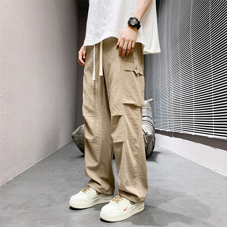 直播数据款春季新款大口袋伞兵裤宽松直筒休闲裤工装裤K515-P42,男装休闲裤,星座914-3