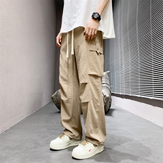 直播数据款春季新款大口袋伞兵裤宽松直筒休闲裤工装裤K515-P42，男装休闲裤，星座914-3