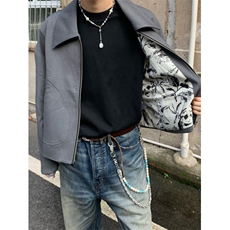 【有货】Boxy短款水墨花垫肩外套男高级感美式夹克HT112CC-P75，男装夹克，星座1007（原301D）