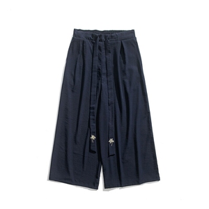 夏季 风仿麻休闲宽松阔腿裤汉服裙裤宋裤古风中性风 K227/P85图片