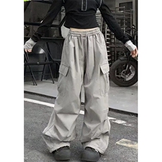 潮春秋宽松型松紧腰休闲长裤抽绳阔腿裤中低腰KA609，男装休闲裤，星座1116A（原606A-3）