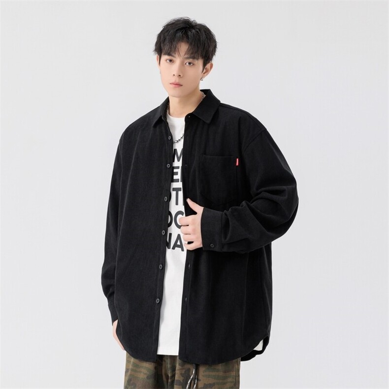 25年春季格子长袖衬衫得物二开衬衣宽松现货DS-C323-1-2388-T批40,男装衬衫,电商C323-1