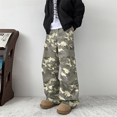 K501/P52休闲裤男迷彩服个性大码宽松潮男百搭长裤子运动直筒裤，男装休闲裤，星座1204