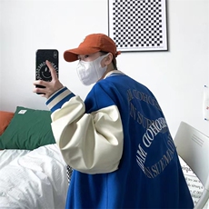 港风刺绣夹克男PU皮拼接潮牌棒球服（直播品质）XZ1213-DY06-P90，男装夹克，星座1213