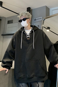 秋装新品 小众设计感连帽卫衣情侣休闲宽松上衣外套男女G1096 P68图片
