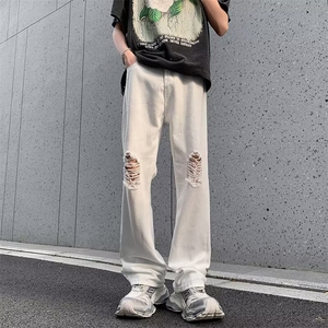 裤子男夏季薄款高级感痞帅垂感直筒阔腿休闲长裤 N6218图片