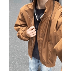 现货26春装美拉德立领飞行夹克纯色复古廓形高街棒球服外套，男装夹克，电商A486