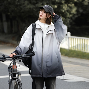 中性风二开渐变宽松夹克男假两件冲锋衣外套A157B-JK7833-特P75图片