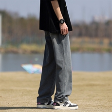 阔腿牛仔裤春夏男款ins显瘦垂感直筒休闲裤子潮1809-P40限价79，男装牛仔裤，电商A178