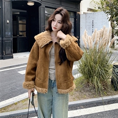 新品有货！软糯拼接皮毛一体2C213-919-P210-K318，女装短外套，2C213