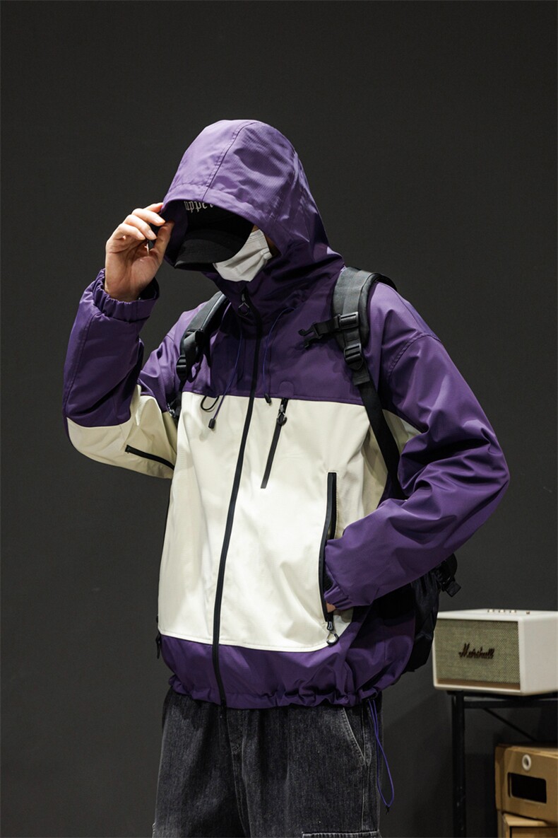 中性风现货三防户外夹克男连帽冲锋衣外套DSA157B-J129-P60,男装夹克,电商A157B
