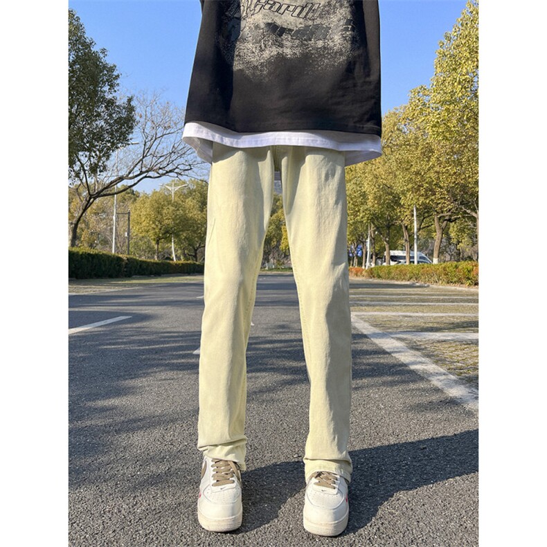 2024春款修身微喇复古弹力牛仔裤715-6-BK01P50,男装牛仔裤,星座715-6