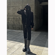 B221美式ins高街暗黑拉链宽松开衫卫衣连帽外套SY2314-P80控108，男装卫衣，电商B221