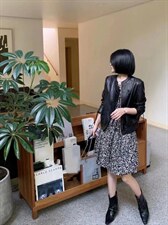 2022民族风复古盘扣设计气质皮衣外套，女装皮衣，L·H·X