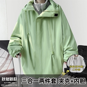 三合一冲锋衣防水加厚棉服连帽棉袄潮棉衣男冬季A266-SH80181-P75图片