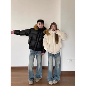网图 得物质量 美潮PU蛋白皮毛领棉服外套 W1829/特P113图片