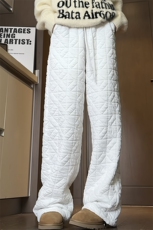 特批P35无差价抖音休闲裤男女菱格保暖加棉拖地裤K5614J加棉，男装休闲裤，电商A001