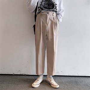 西裤男直筒宽松垂感休闲裤韩版潮流阔腿裤1008-2-x209-p38 加绒42图片