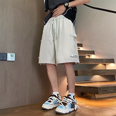 美式机能风侧边拉链短裤男夏高街宽松速干休闲五分中裤K6244-P32，男装牛仔裤，星座412-3