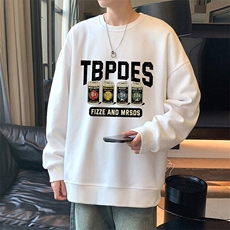 W560P35新品重磅圆领卫衣男无帽宽松上衣休闲套头外套，男装卫衣，星座304A-1