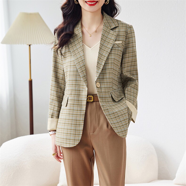 2023年春季可甜可盐个性舒适潮流西装外套,女装西装,姿萝菲
