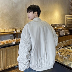 飞行员夹克男解构设计棒球领短外套男XH24-P70，男装夹克，电商B367