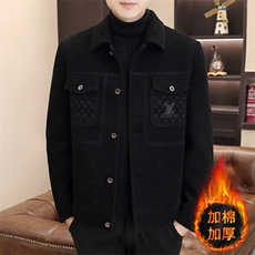 冬季新款男士加棉加厚金貂绒时尚毛呢外套，男装夹克，星座1206（原A206）