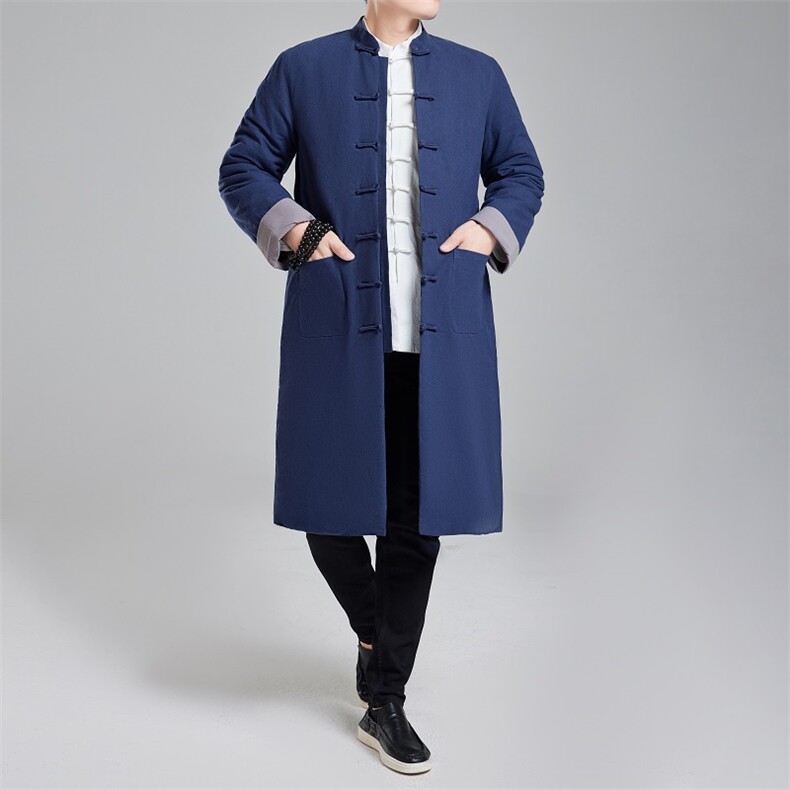 2025冬季唐装风棉衣加厚中长款男中式保暖立领棉服8690-P180,男装棉衣,星座1105-3