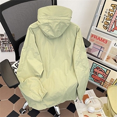 户外冲锋骑行剪裁防晒衣服男夏季透气薄款运动宽松连帽夹克外套，男装夹克，星座410-6（原星座1304-1）
