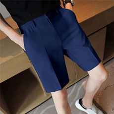 休闲西装短裤男士韩版潮流松紧腰五分裤西裤中裤子马裤KS55，男装西裤，星座1116A-2（原606A-1）