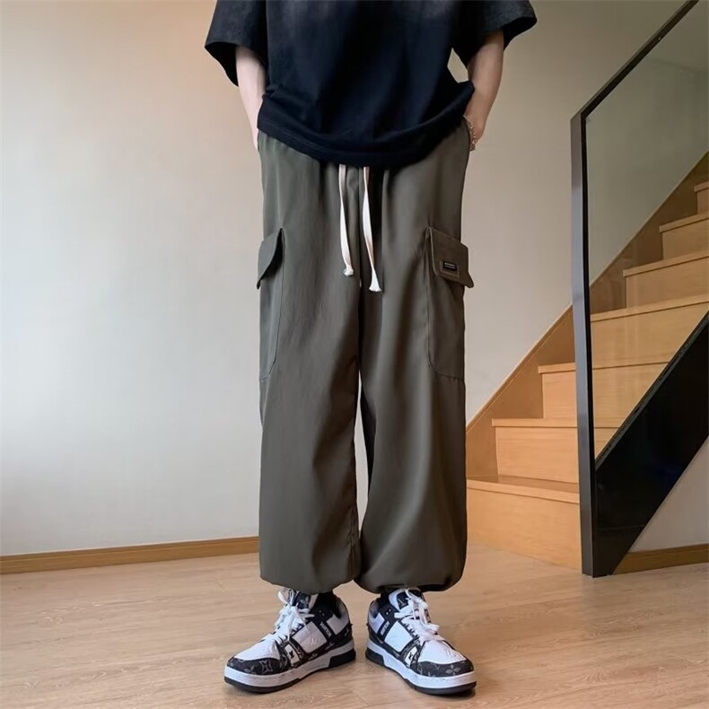 春秋休闲工装裤男直筒ins潮牌日系港风痞帅休闲裤D238P38,男装休闲裤,星座1116-2