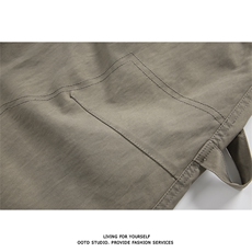 高品质白底得物秋季新款休闲裤男宽松织带工装长裤KZ935-P45，男装工装外套，星座301C-5