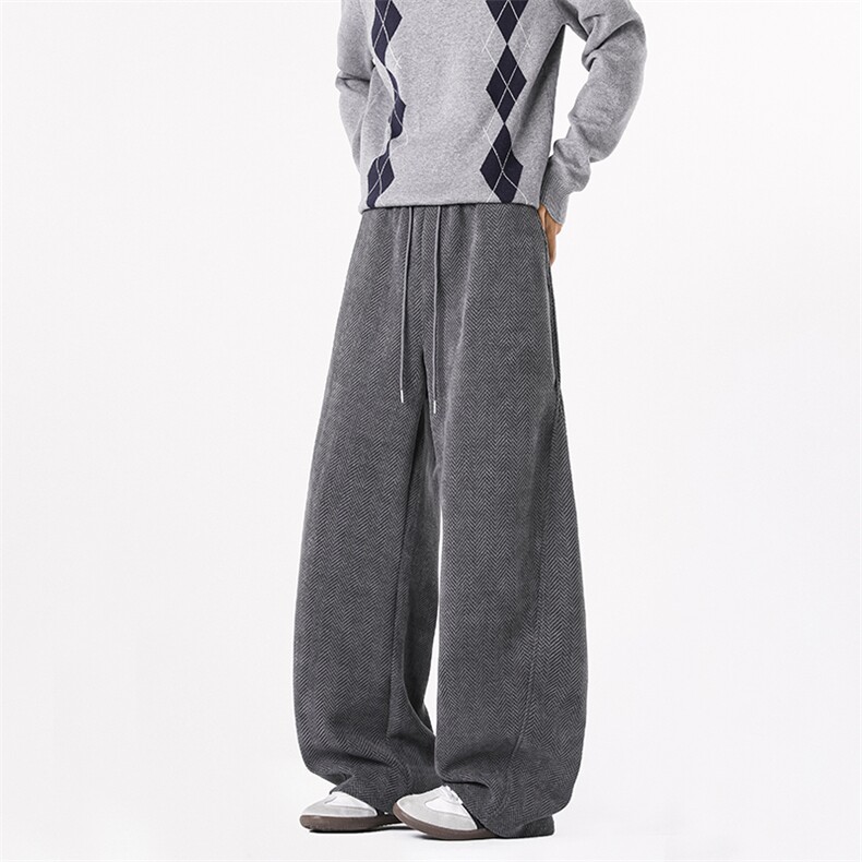 B258-K2953-特P39控78抖音品质麦穗纹弯刀休闲裤80雪尼尔20聚酯纤，男装休闲裤，电商B258