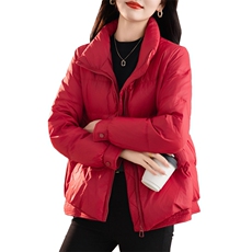 90白鸭绒余墨2023冬新品短款时尚保暖立领羽绒服，女装羽绒服，余墨