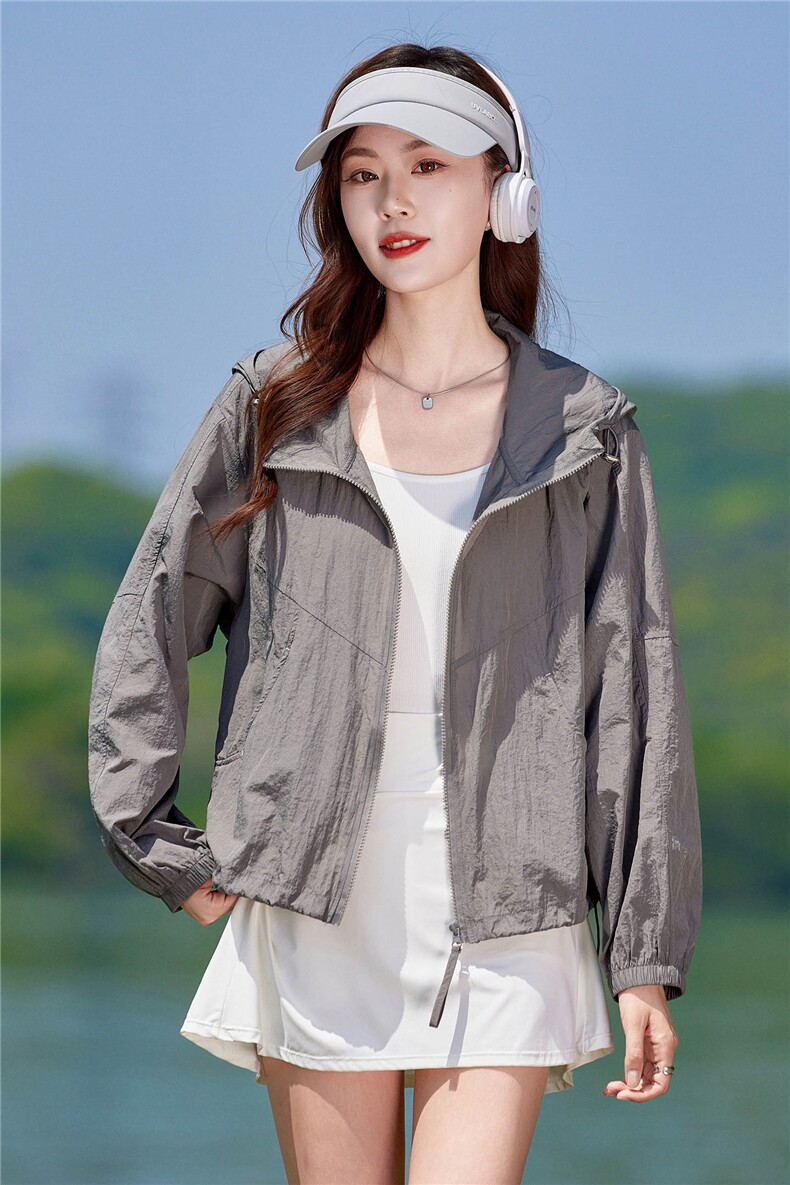 现货2026春夏秋夏季时尚休闲宽松型透气薄款女士短外套,女装防晒衣,靓衣阁
