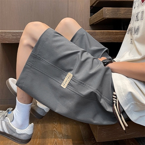 特批P20无差价夏季纯色贴标百搭冰感冰丝顺滑五分短裤男DK5821图片