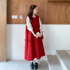 26春节已呢子背心裙送包包M09-P145-K228，女装连衣裙，2C305