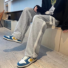 冬季抽绳织带拼接休闲长裤粗绳休闲裤K396P35，男装休闲裤，星座1116-2