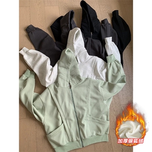 网图慎用 高克重480g连帽卫衣外套男银狐绒W5408J加绒-特P80控148图片