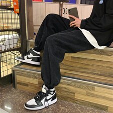 运动风2021加绒九分休闲裤潮流百搭长裤 TY040-1-P35加绒批40图片