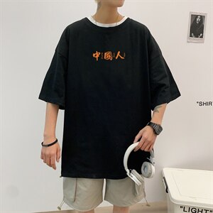 短袖男夏宽松纯棉T恤男百搭港风韩版情侣中性日系潮DT0223 P20图片