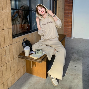 网红炸街卫衣运动套装女春秋慵懒风减龄休闲两件套又a又飒高级感图片
