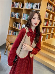 毛呢背心套裙,女装背心吊带,亿炫