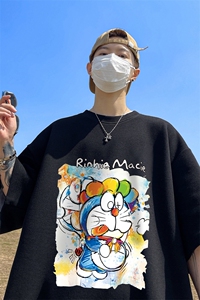 华夫格短袖 直播高品质重磅220克 哆啦a梦印花HT355-P20图片